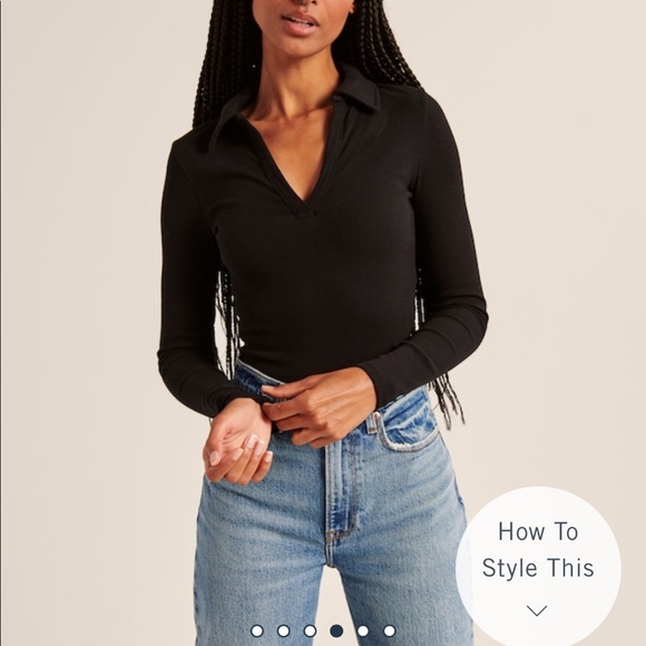 Abercrombie White Bodysuit Top - Picture 3 of 4